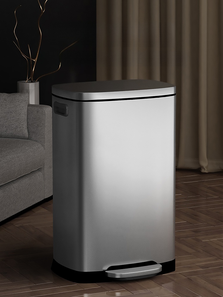 Commercial Kitchen Bin - Large Capaci Stainl Steel Tra Can