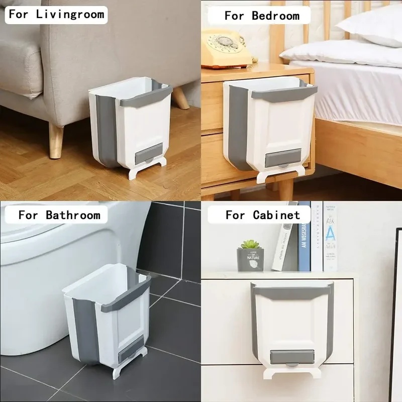 Wall‑Mounted Slim Collapsible  - Commercial Kitchen Bin ulasan dan harga