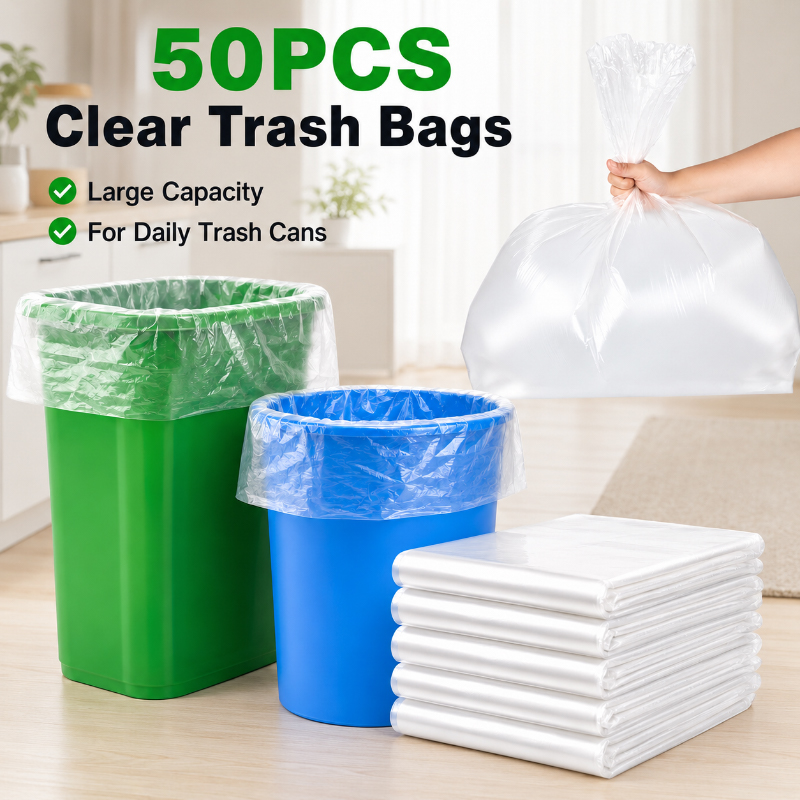 50PCS Clear Trash Bags Large C - Commercial Kitchen Bin ulasan dan harga