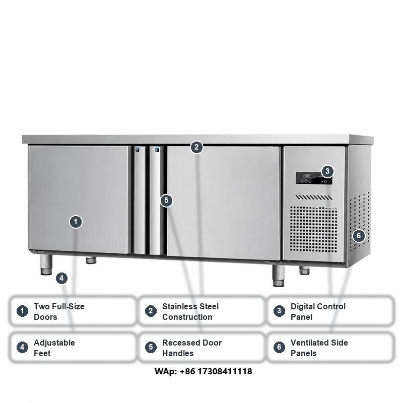 Stainless Steel Worktop Refrig - Commercial Kitchen Worktops ulasan dan harga