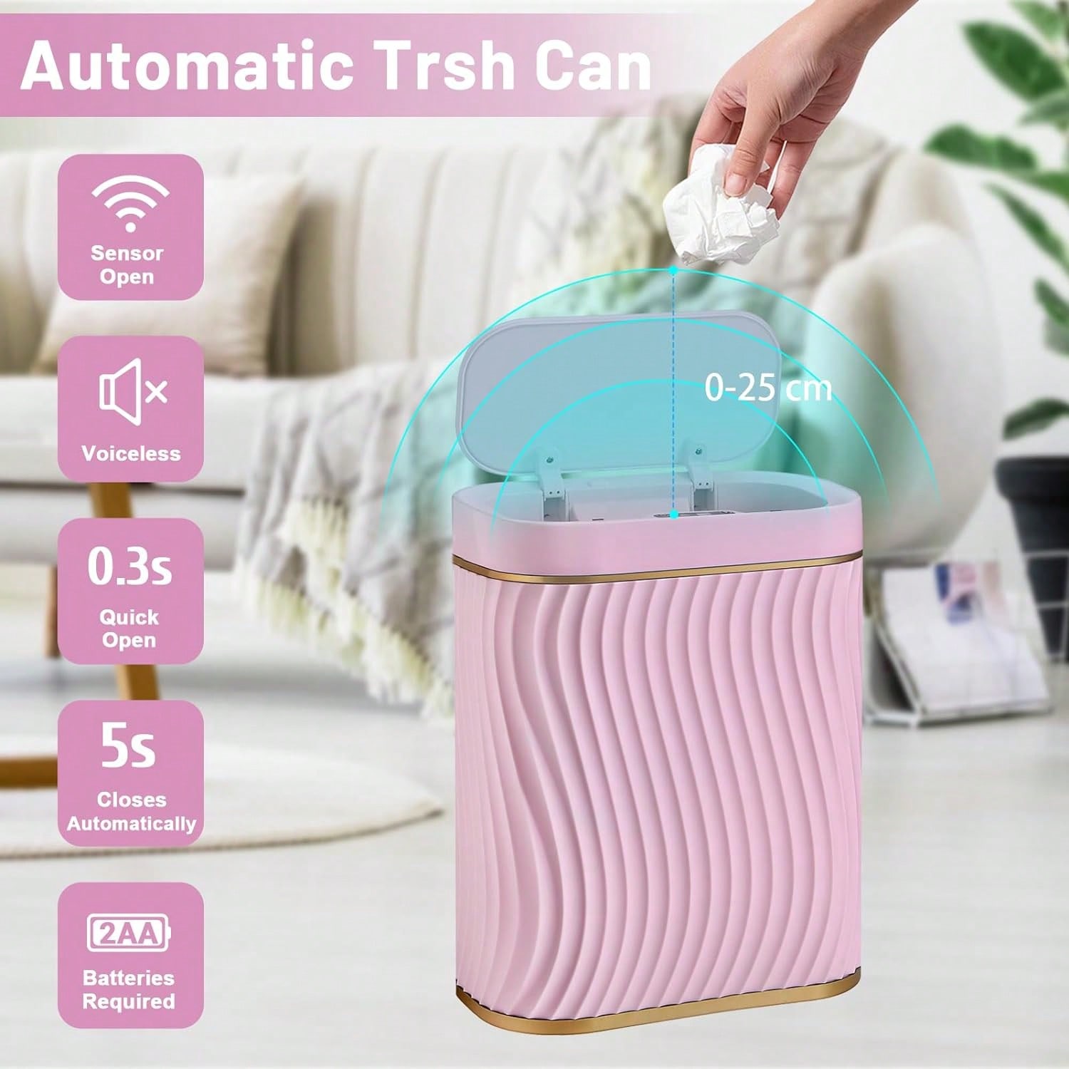 Smart Motion Sensor Trash Can, - Commercial Kitchen Bin ulasan dan harga