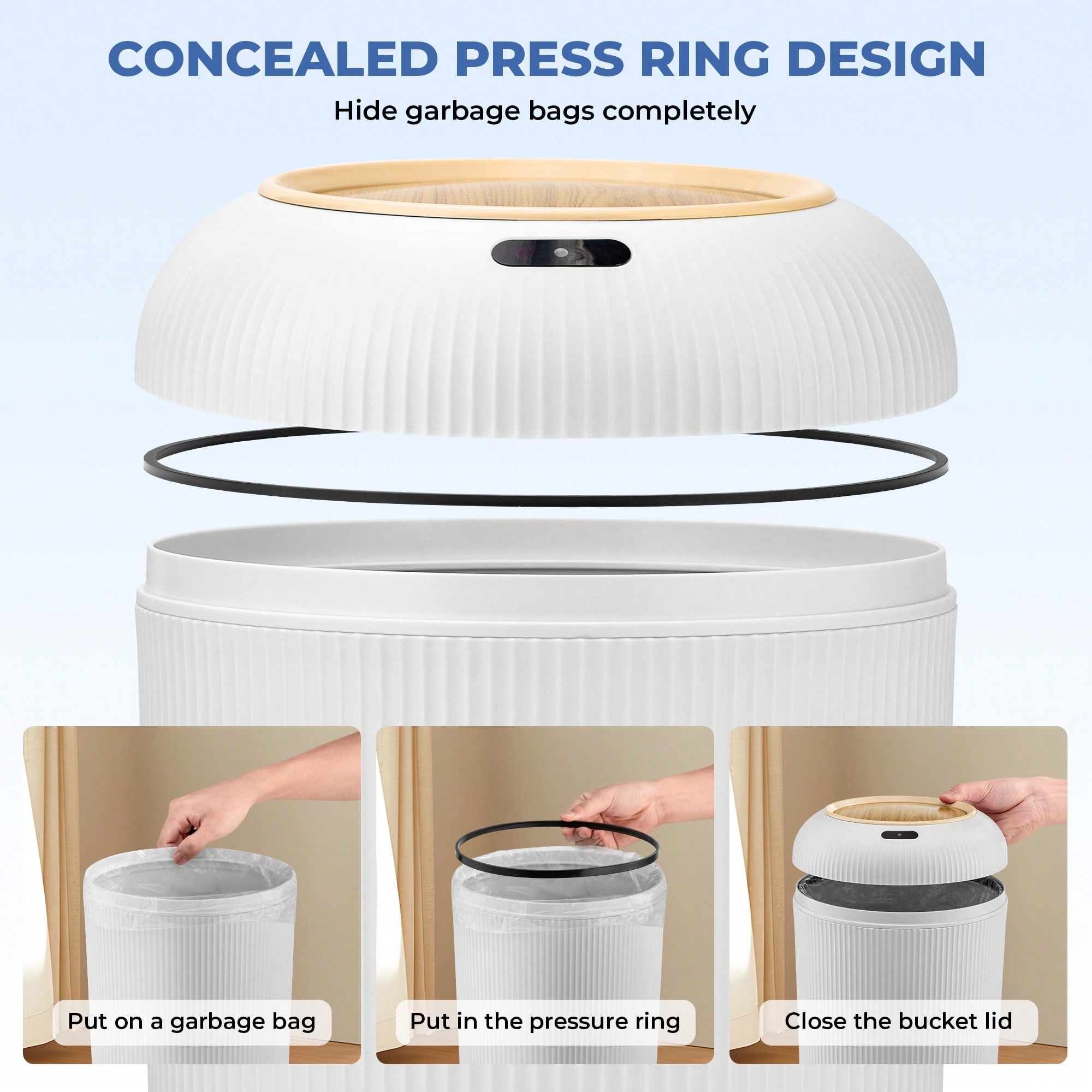 Motion Sensor Trash Can with L - Commercial Kitchen Bin ulasan dan harga