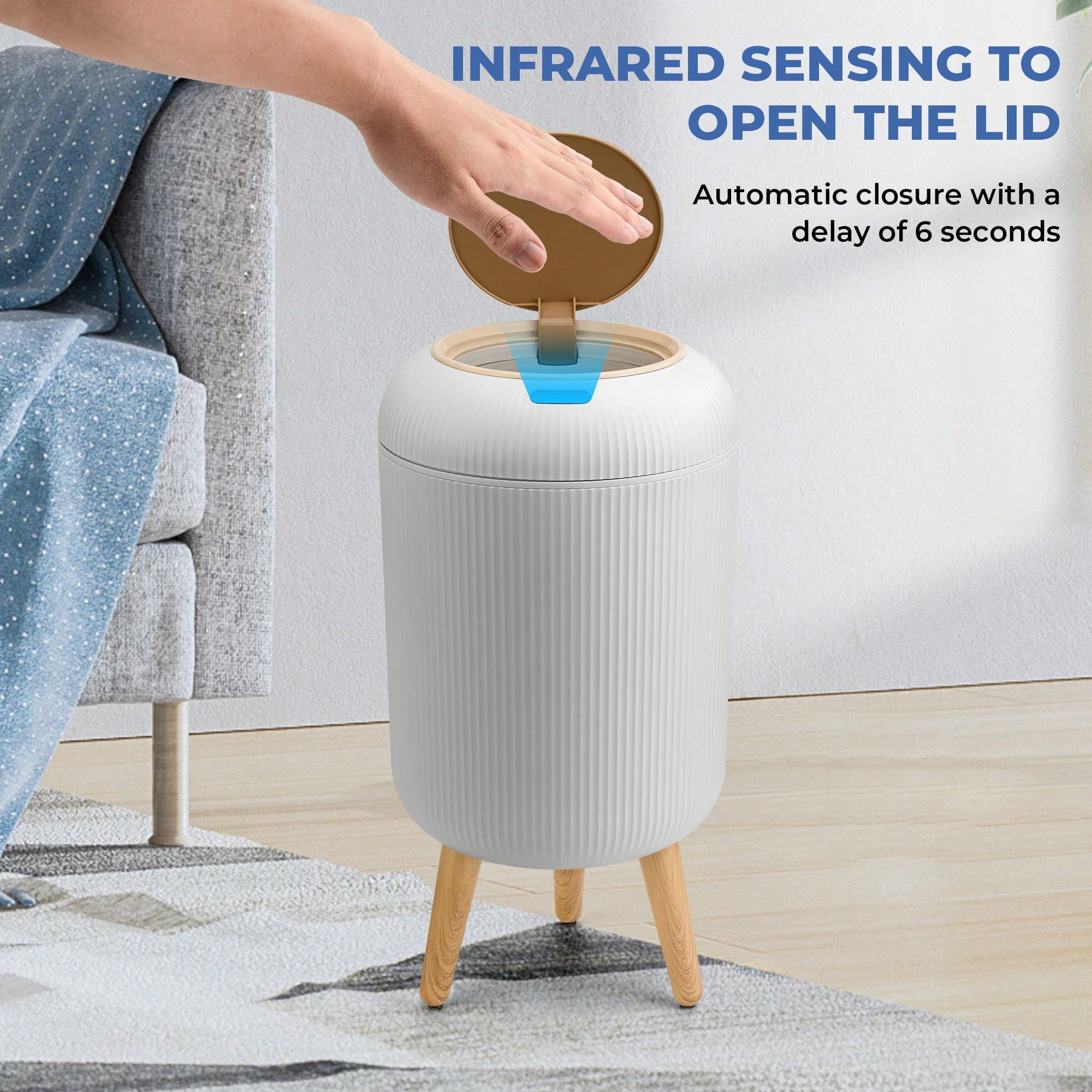 Motion Sensor Trash Can with L - Commercial Kitchen Bin ulasan dan harga