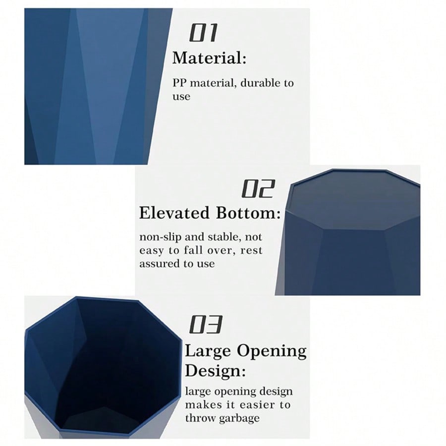 2-Pack Nordic-Style Octagonal  - Commercial Kitchen Bin ulasan dan harga