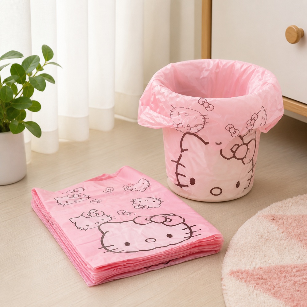 Pink Cartoon Cat Printed Vest  - Commercial Kitchen Bin ulasan dan harga