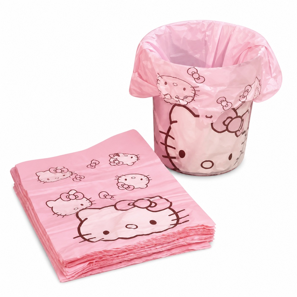 Pink Cartoon Cat Printed Vest  - Commercial Kitchen Bin ulasan dan harga