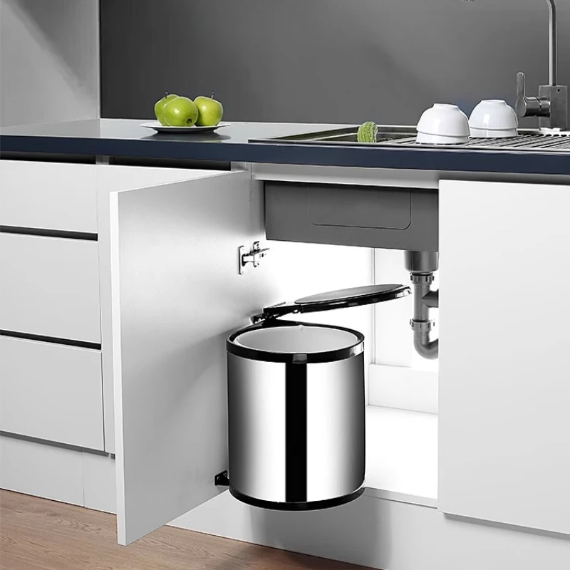 Premium Pull-Out Cabinet Trash - Commercial Kitchen Bin ulasan dan harga