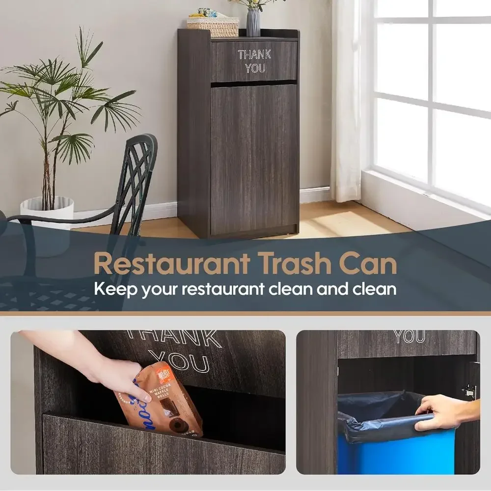 40 Gallon Wooden Commercial Tr - Commercial Kitchen Bin ulasan dan harga