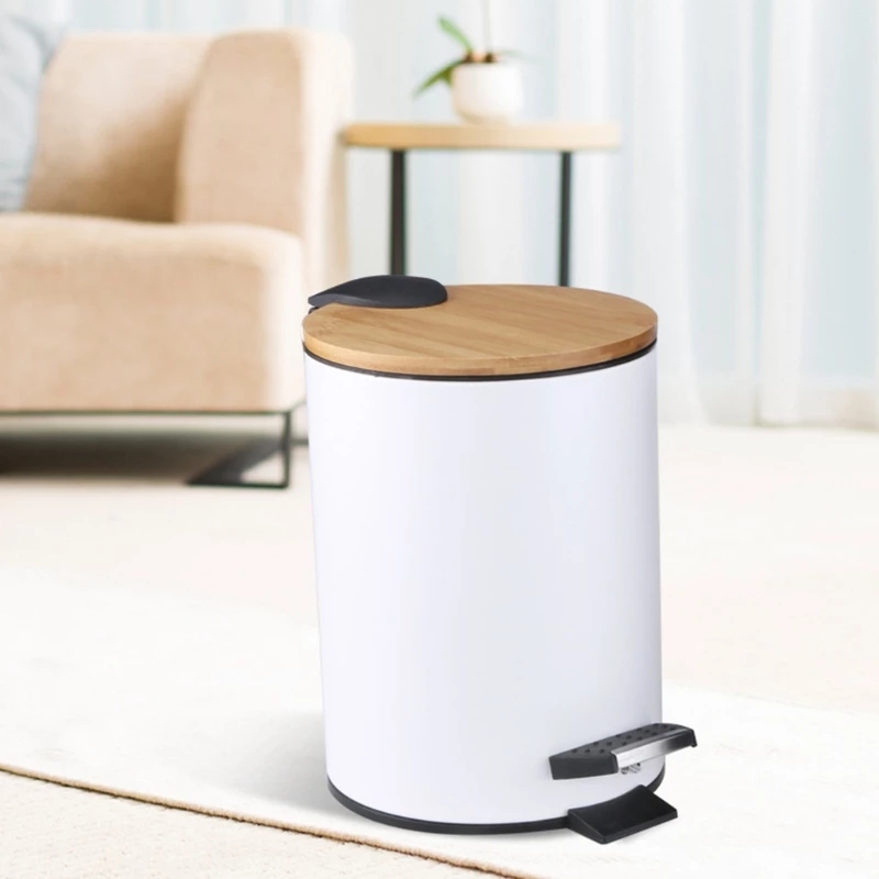 3/5L Wooden Flip Step Trash Ca - Commercial Kitchen Bin ulasan dan harga
