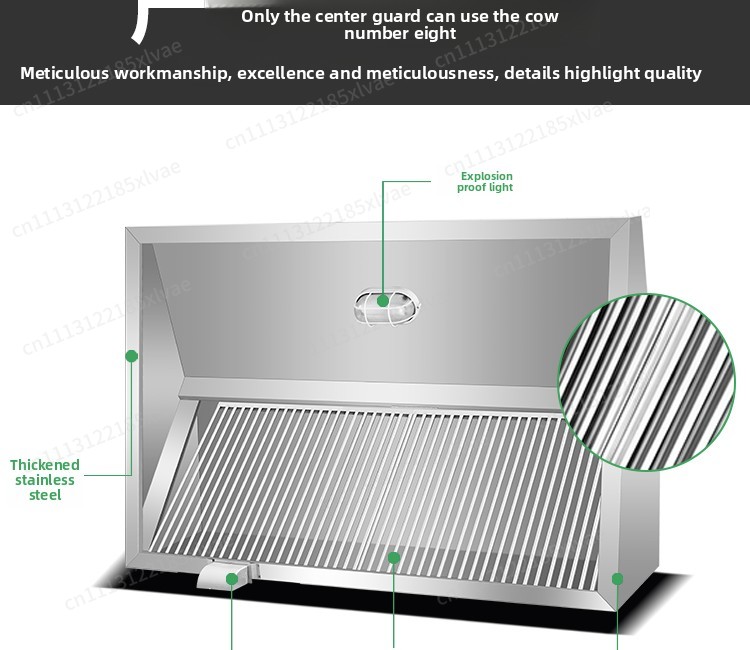 Thickened Stainless Steel Fume - Range Commercial Kitchen ulasan dan harga