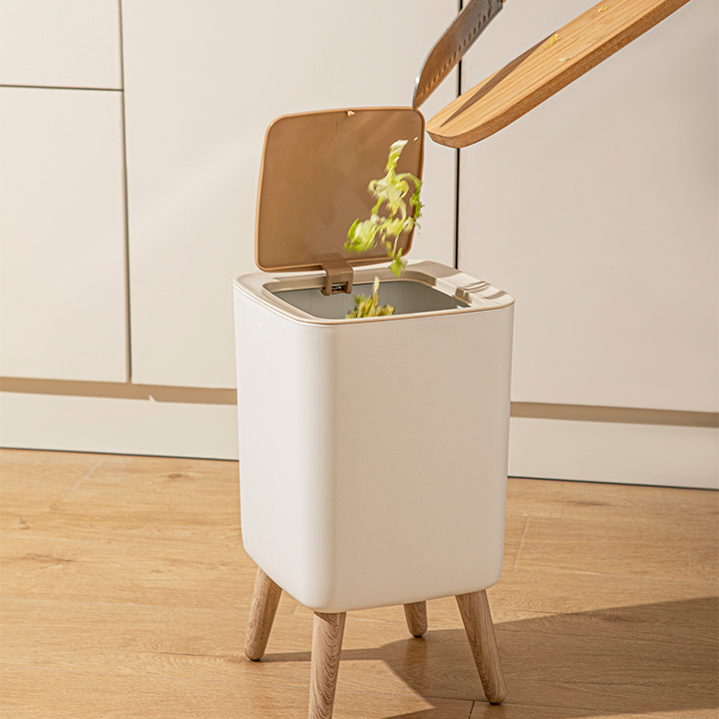 10L White Wooden Garbage Bin w - Commercial Kitchen Bin ulasan dan harga