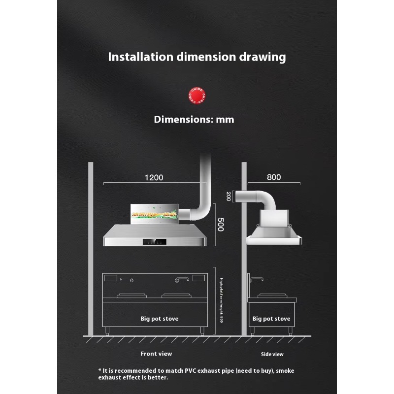 Central Kitchen Stainless Stee - Range Commercial Kitchen ulasan dan harga